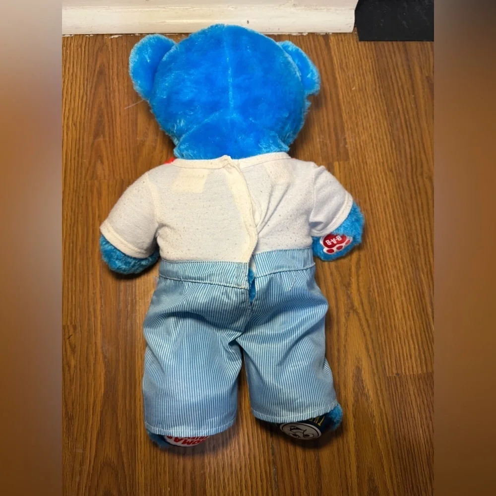 Build A Bear Thomas & Friends Blue Bear w/ Thomas & Friends B.A.B Outfit.
